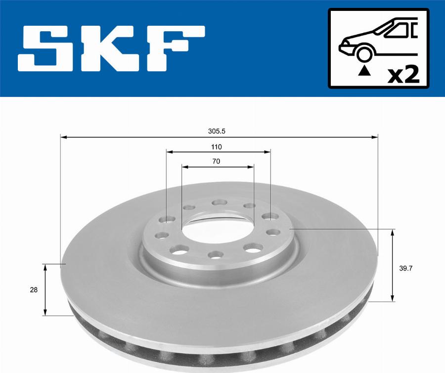 SKF VKBD 80110 V2 - Əyləc Diski furqanavto.az