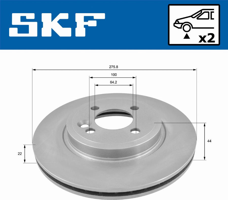 SKF VKBD 80130 V2 - Əyləc Diski furqanavto.az