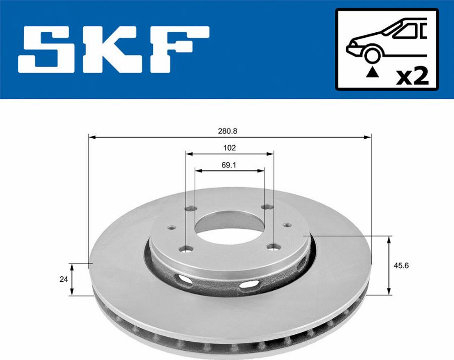 SKF VKBD 80262 V2 - Əyləc Diski furqanavto.az