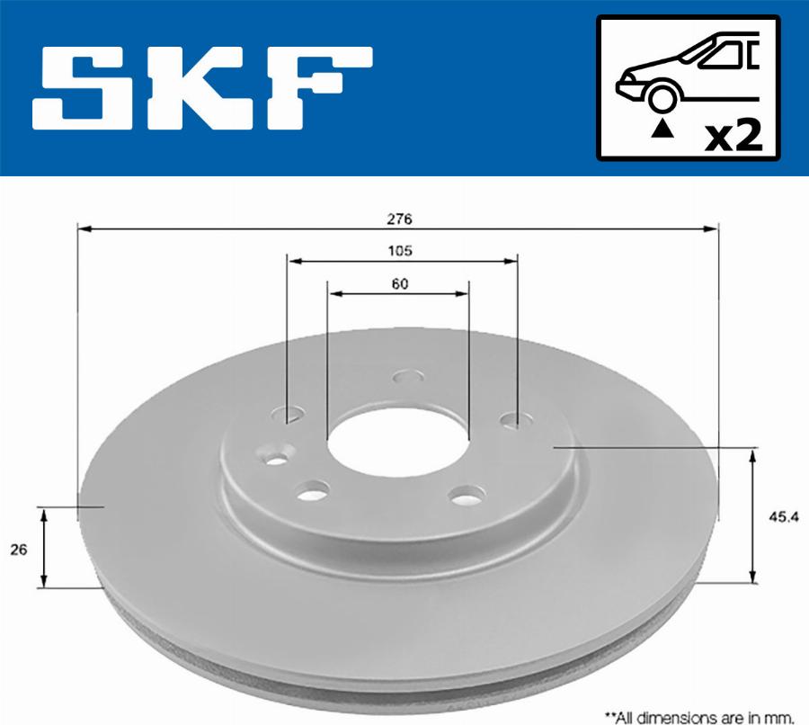 SKF VKBD 80222 V2 - Əyləc Diski furqanavto.az