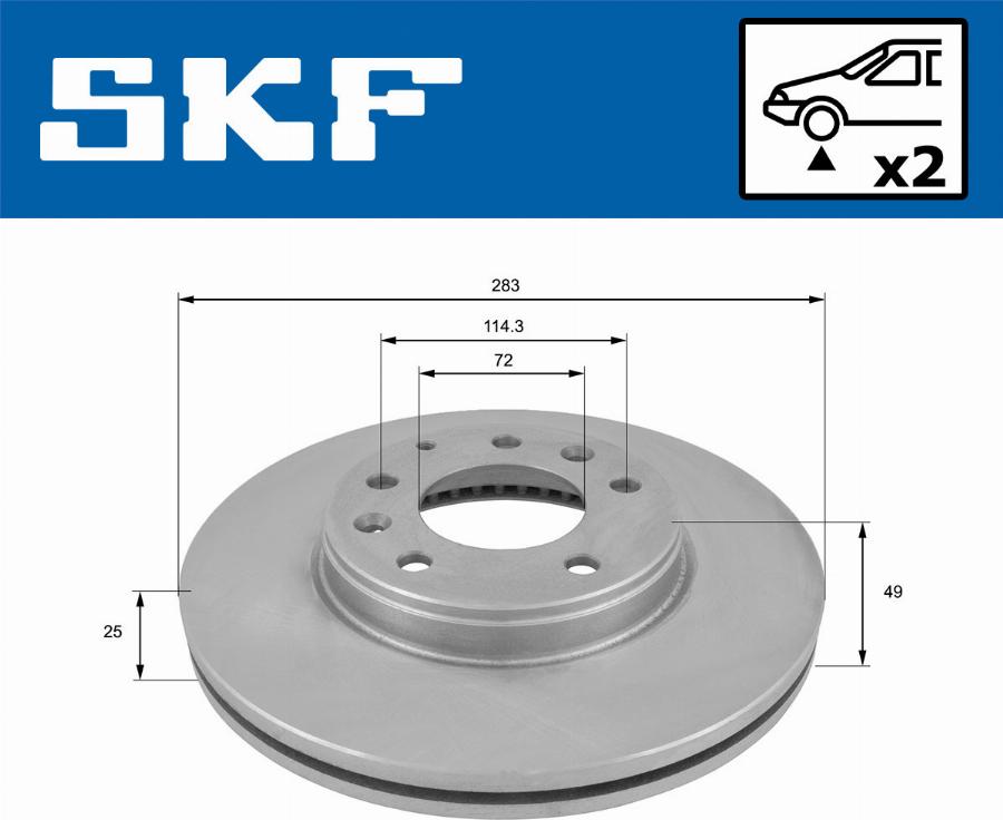 SKF VKBD 80275 V2 - Əyləc Diski furqanavto.az