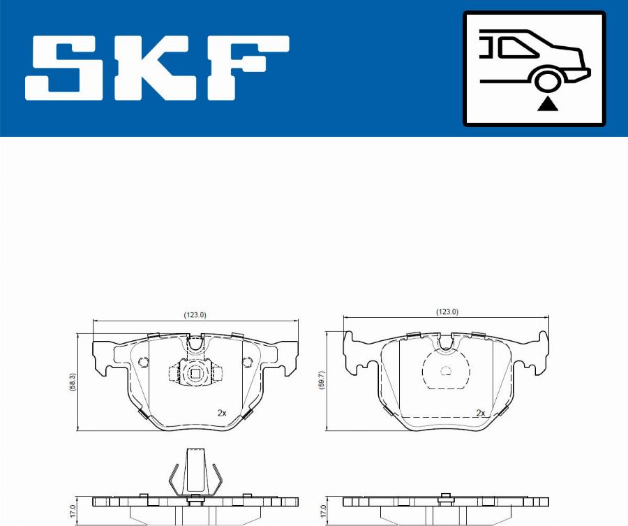 SKF VKBP 90946 - Əyləc altlığı dəsti, əyləc diski www.furqanavto.az