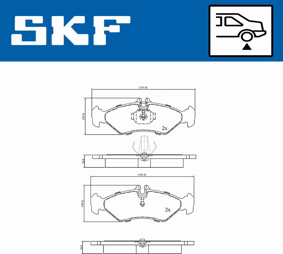 SKF VKBP 90485 - Əyləc altlığı dəsti, əyləc diski furqanavto.az