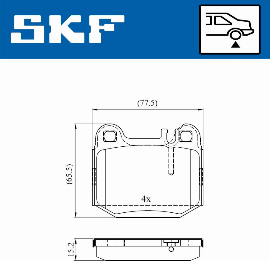 SKF VKBP 90482 - Əyləc altlığı dəsti, əyləc diski furqanavto.az