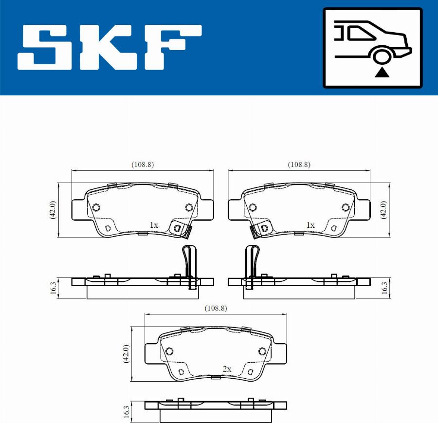 SKF VKBP 90439 A - Əyləc altlığı dəsti, əyləc diski furqanavto.az