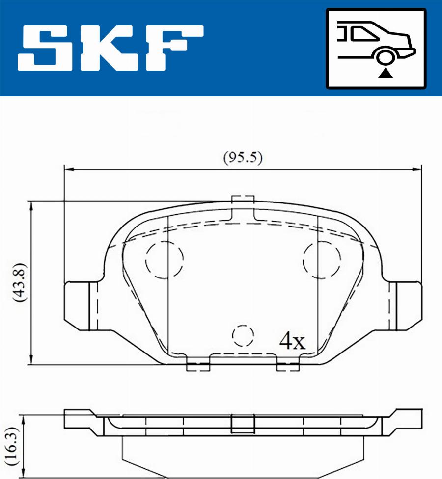 SKF VKBP 90472 - Əyləc altlığı dəsti, əyləc diski furqanavto.az