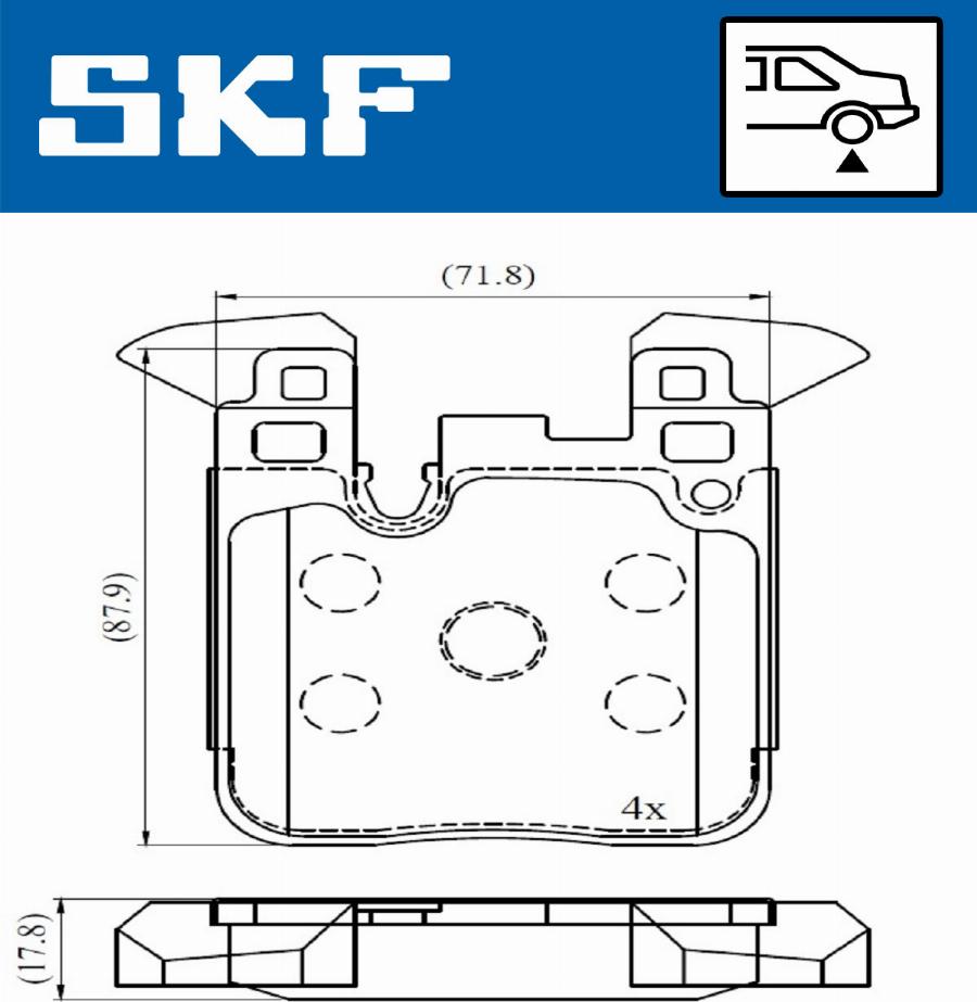 SKF VKBP 90554 - Əyləc altlığı dəsti, əyləc diski furqanavto.az