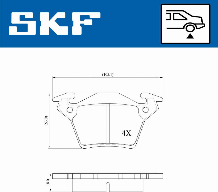 SKF VKBP 90568 - Əyləc altlığı dəsti, əyləc diski furqanavto.az