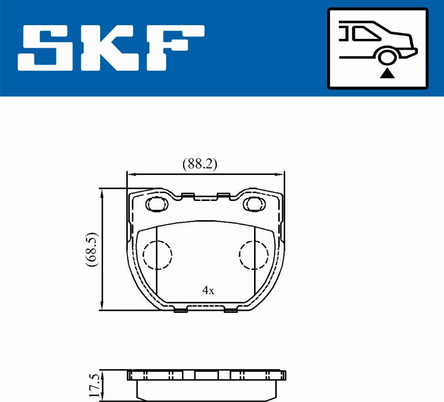 SKF VKBP 90514 - Əyləc altlığı dəsti, əyləc diski furqanavto.az