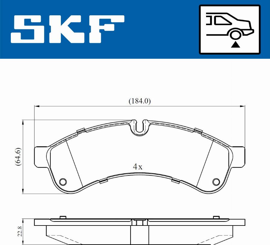 SKF VKBP 90534 - Əyləc altlığı dəsti, əyləc diski furqanavto.az