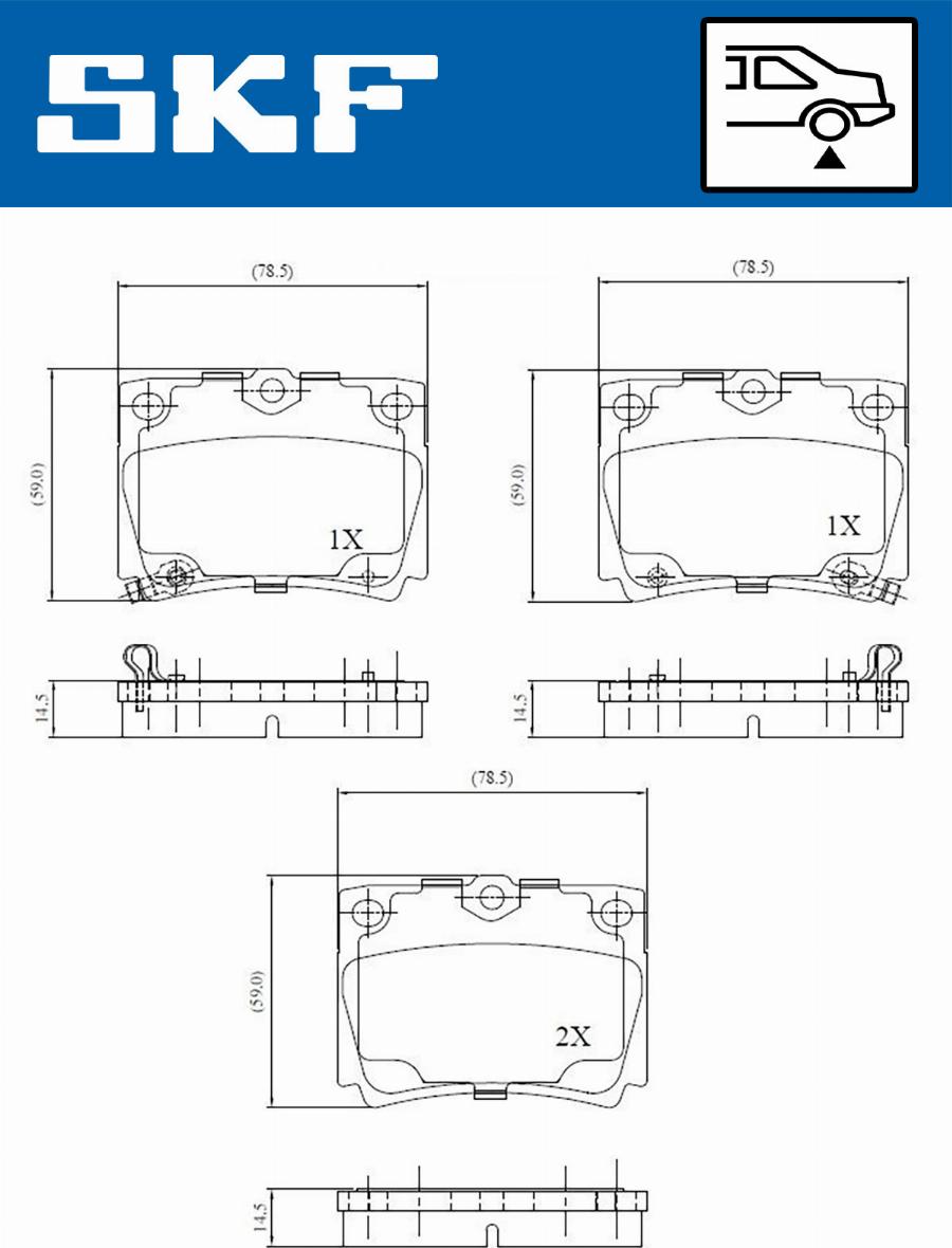 SKF VKBP 90640 A - Əyləc altlığı dəsti, əyləc diski furqanavto.az