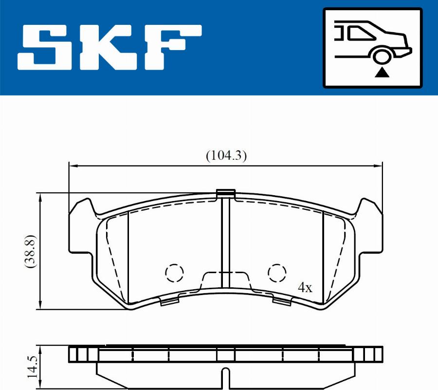 SKF VKBP 90659 - Əyləc altlığı dəsti, əyləc diski furqanavto.az