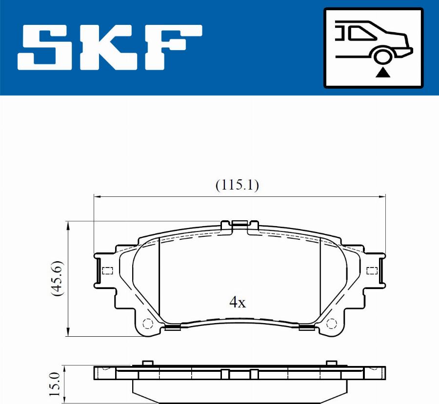 SKF VKBP 90604 - Əyləc altlığı dəsti, əyləc diski furqanavto.az