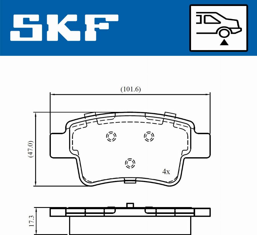 SKF VKBP 90670 - Əyləc altlığı dəsti, əyləc diski furqanavto.az