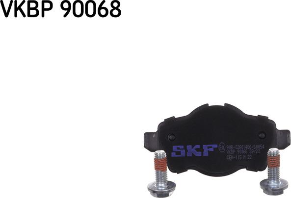 SKF VKBP 90068 - Əyləc altlığı dəsti, əyləc diski furqanavto.az