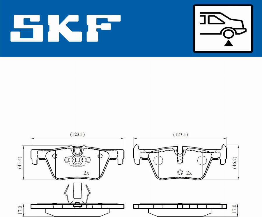 SKF VKBP 90026 - Əyləc altlığı dəsti, əyləc diski furqanavto.az