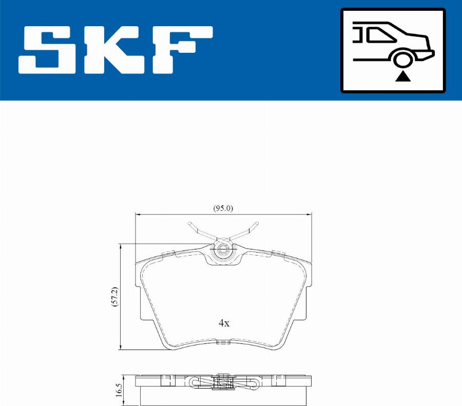 SKF VKBP 90021 - Əyləc altlığı dəsti, əyləc diski furqanavto.az