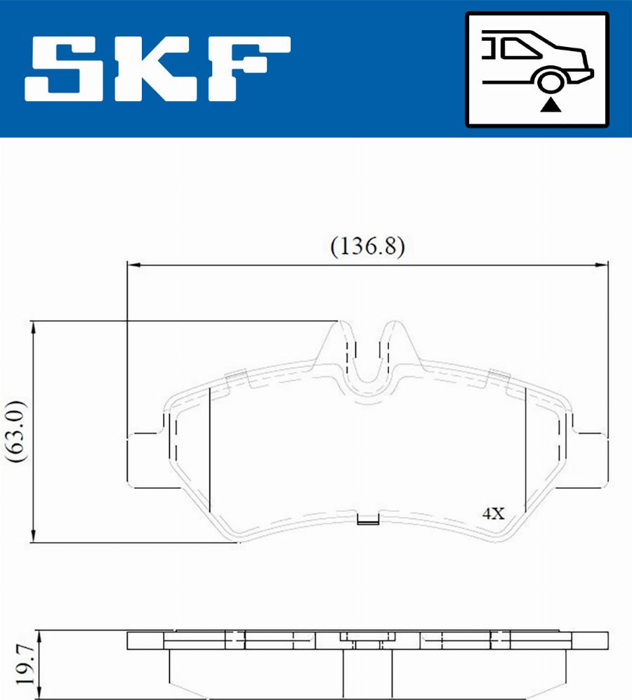 SKF VKBP 90071 E - Əyləc altlığı dəsti, əyləc diski furqanavto.az