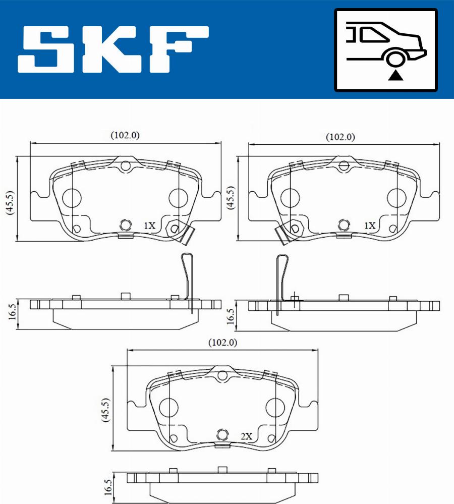 SKF VKBP 90191 A - Əyləc altlığı dəsti, əyləc diski furqanavto.az