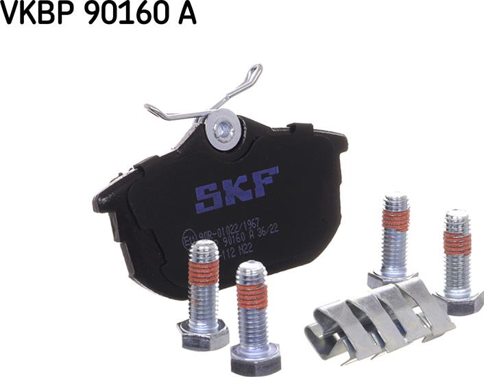 SKF VKBP 90160 A - Əyləc altlığı dəsti, əyləc diski furqanavto.az