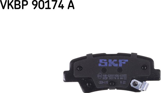 SKF VKBP 90174 A - Əyləc altlığı dəsti, əyləc diski furqanavto.az