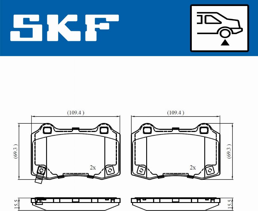 SKF VKBP 90849 A - Əyləc altlığı dəsti, əyləc diski furqanavto.az