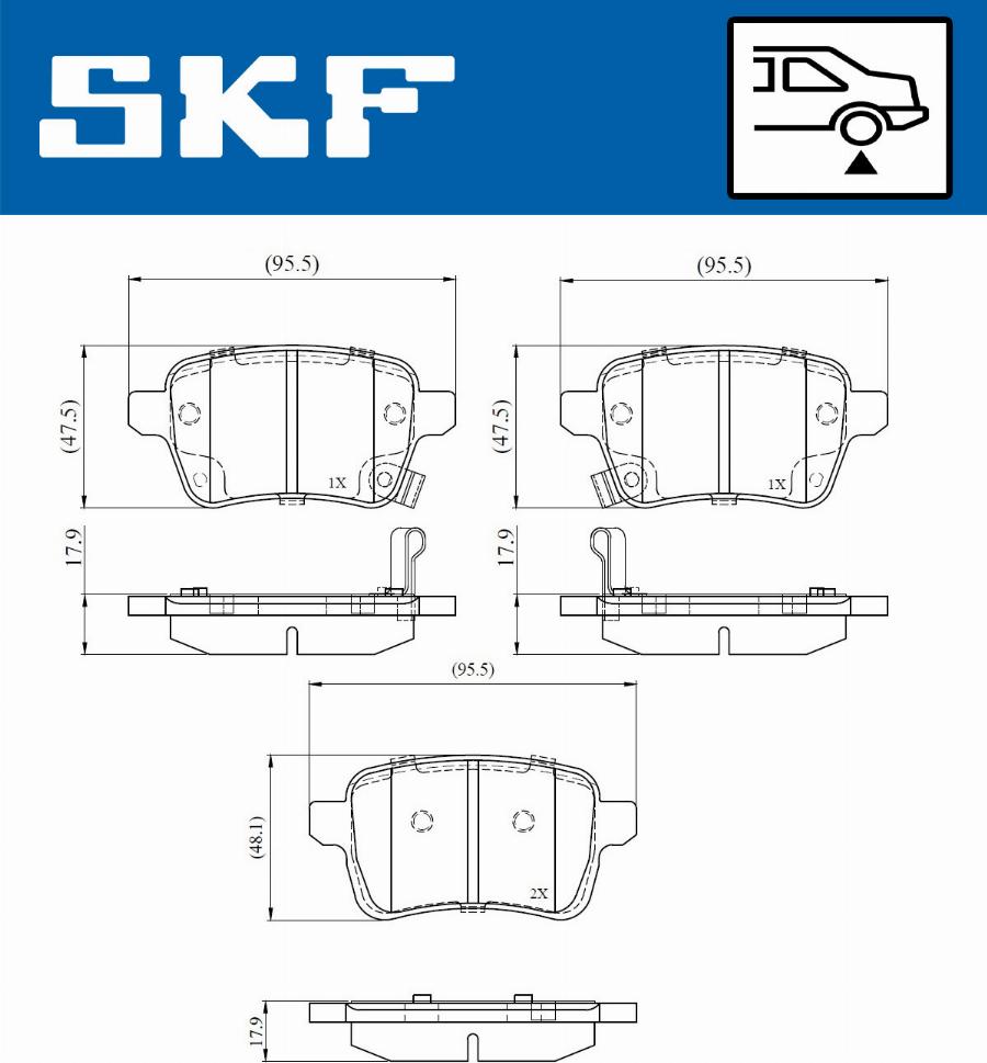 SKF VKBP 90846 A - Əyləc altlığı dəsti, əyləc diski furqanavto.az