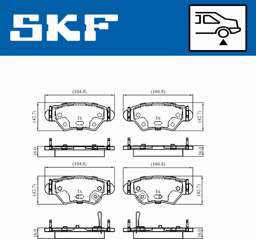 SKF VKBP 90806 A - Əyləc altlığı dəsti, əyləc diski www.furqanavto.az