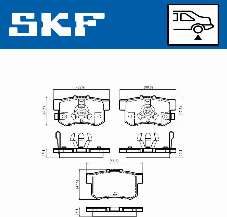 SKF VKBP 90397 A - Əyləc altlığı dəsti, əyləc diski furqanavto.az