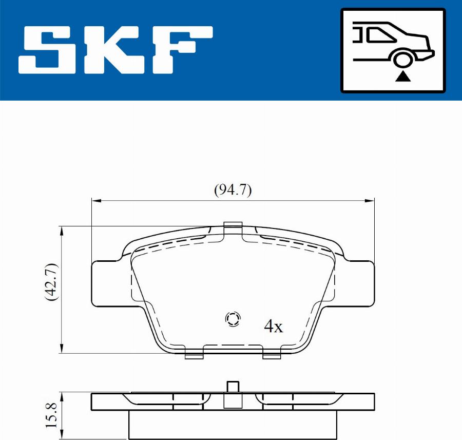 SKF VKBP 90315 - Əyləc altlığı dəsti, əyləc diski furqanavto.az