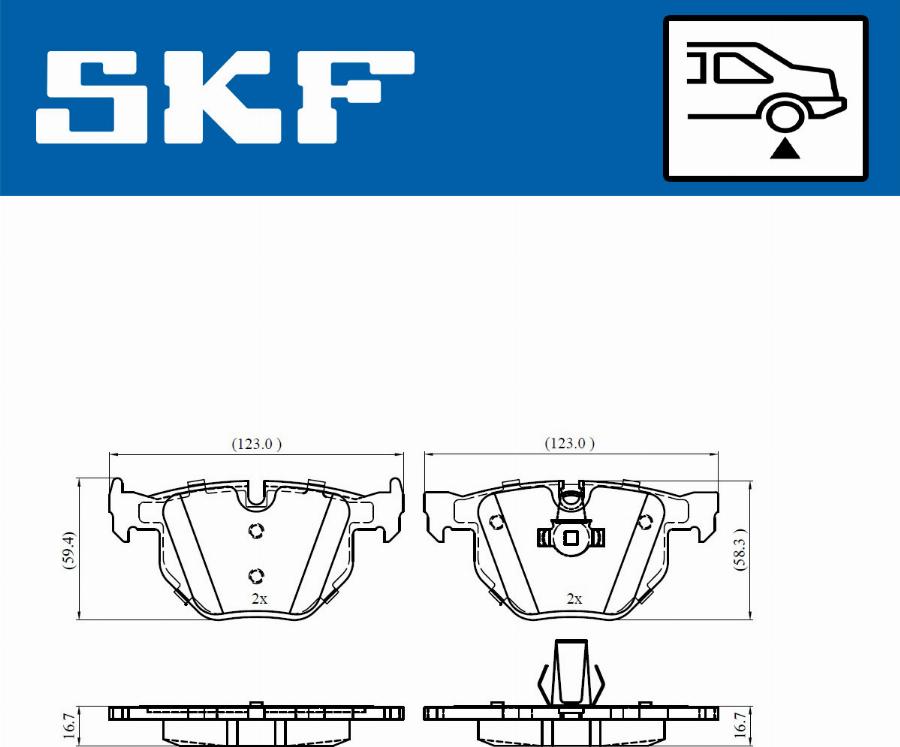 SKF VKBP 90316 - Əyləc altlığı dəsti, əyləc diski www.furqanavto.az