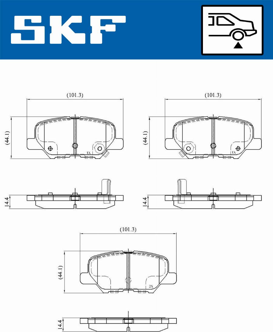 SKF VKBP 90253 A - Əyləc altlığı dəsti, əyləc diski furqanavto.az