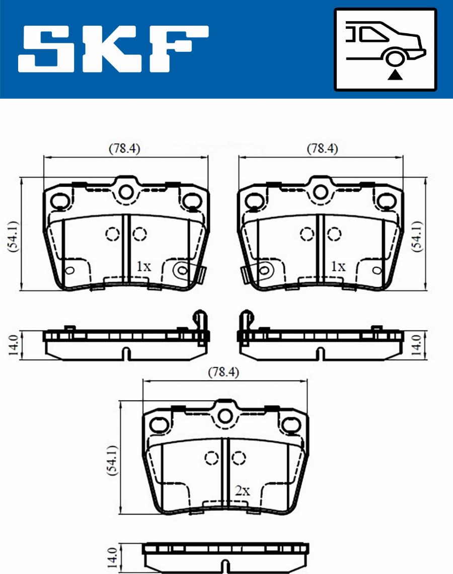 SKF VKBP 90288 A - Əyləc altlığı dəsti, əyləc diski furqanavto.az