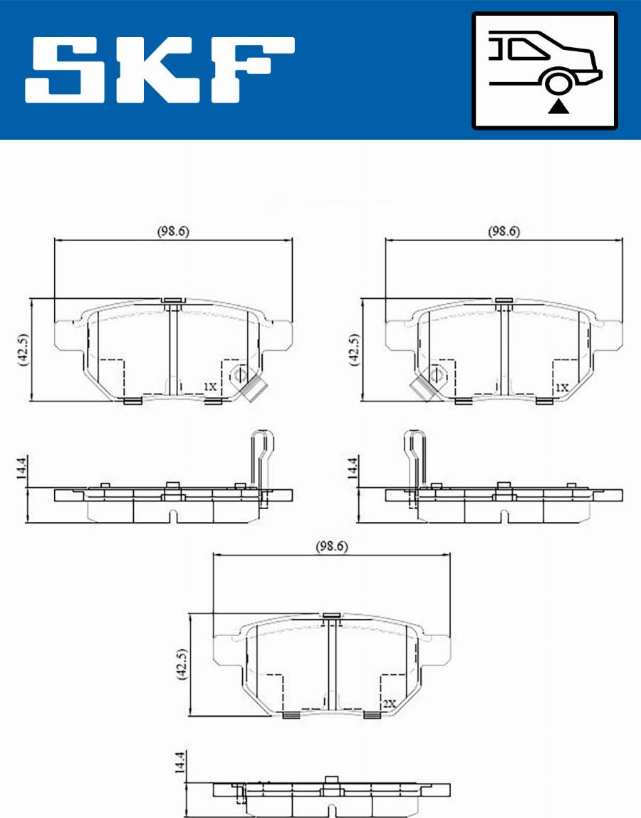 SKF VKBP 90282 A - Əyləc altlığı dəsti, əyləc diski furqanavto.az