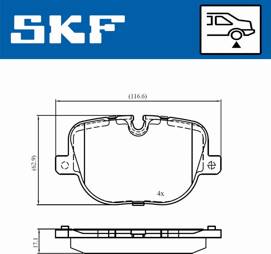 SKF VKBP 90707 - Əyləc altlığı dəsti, əyləc diski www.furqanavto.az