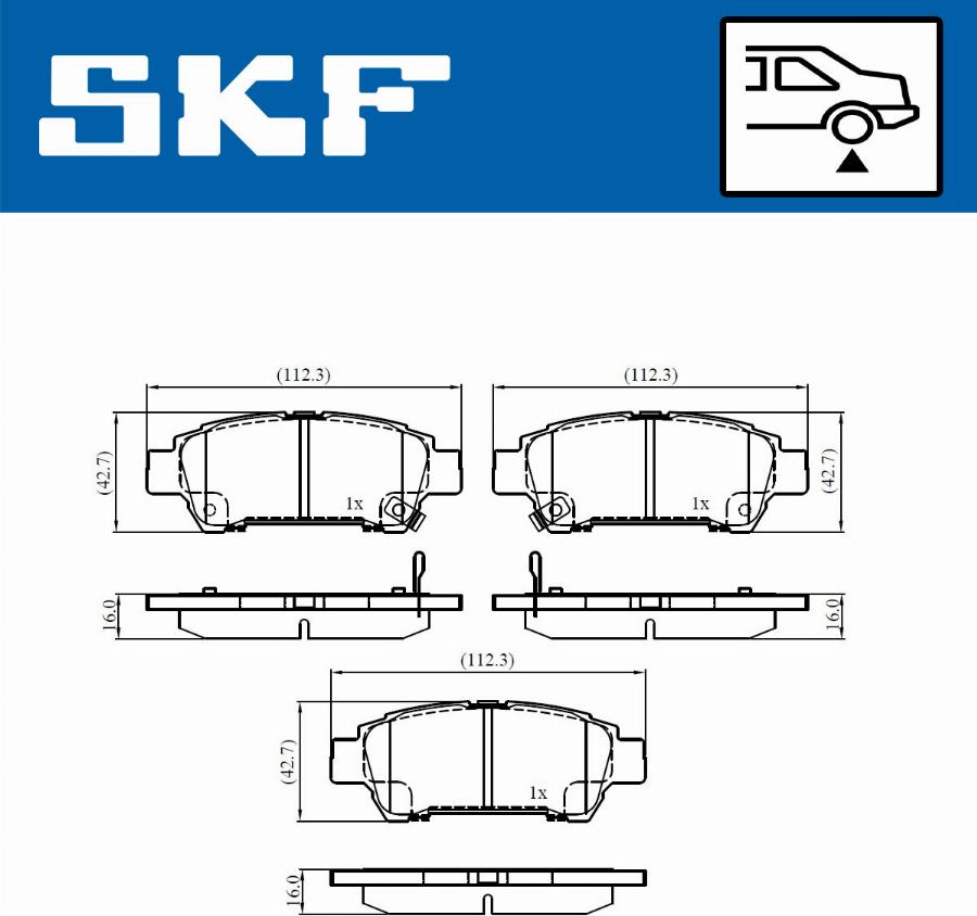 SKF VKBP 91075 A - Əyləc altlığı dəsti, əyləc diski furqanavto.az