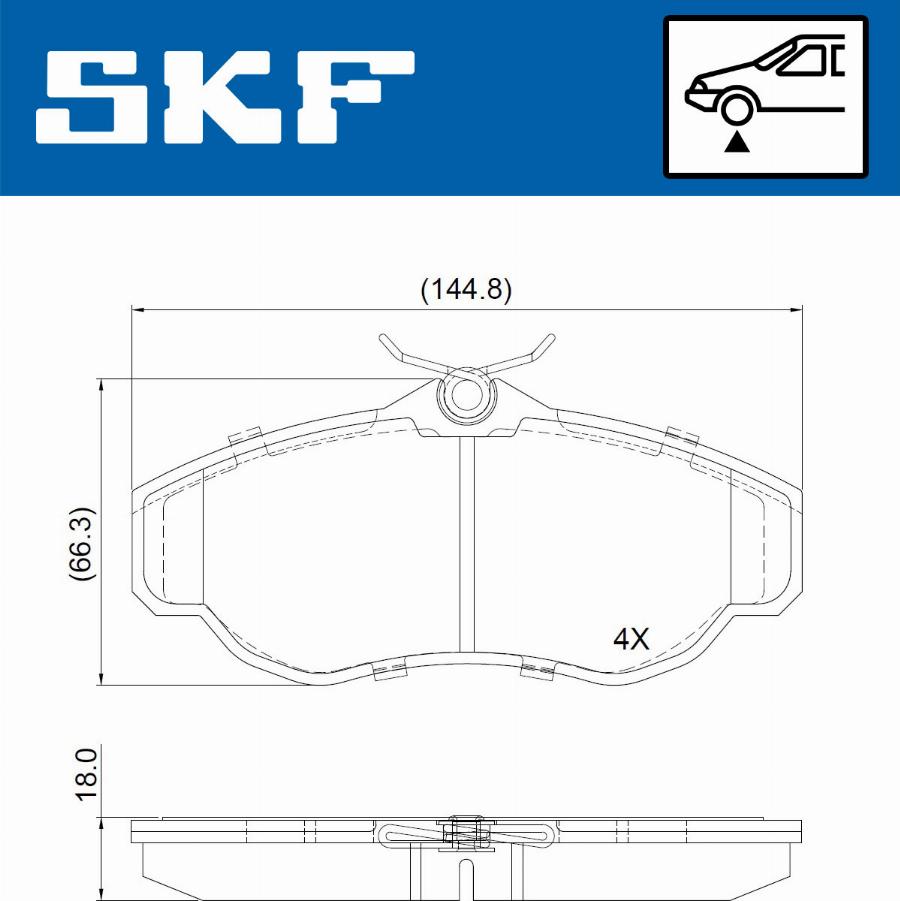 SKF VKBP 80962 - Əyləc altlığı dəsti, əyləc diski furqanavto.az