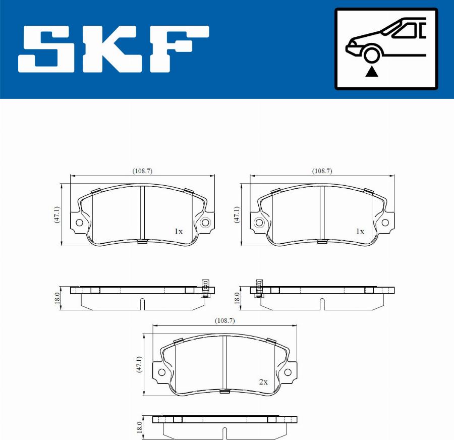 SKF VKBP 80910 A - Əyləc altlığı dəsti, əyləc diski www.furqanavto.az