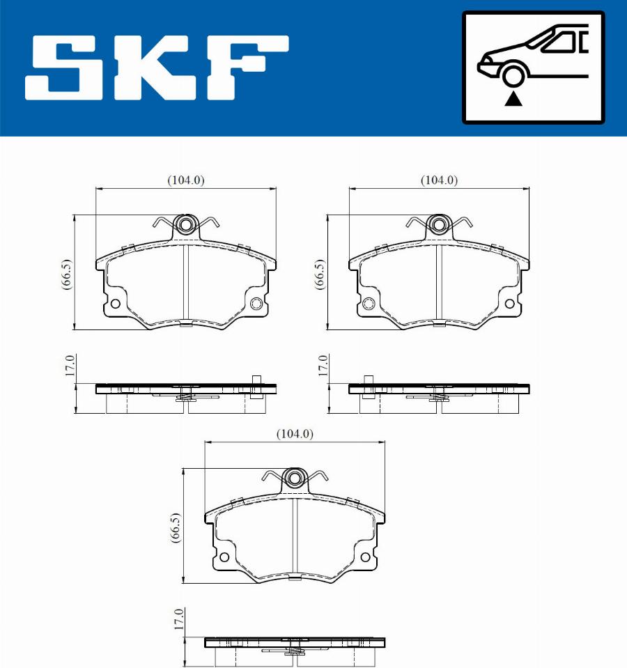 SKF VKBP 80913 A - Əyləc altlığı dəsti, əyləc diski furqanavto.az