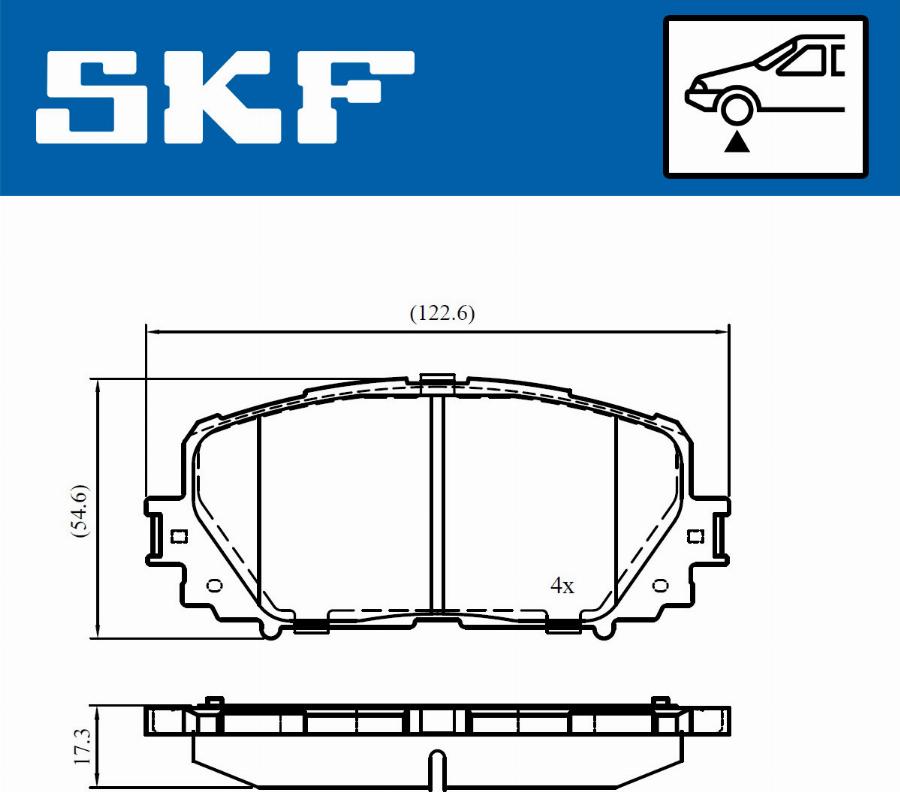 SKF VKBP 80970 - Əyləc altlığı dəsti, əyləc diski furqanavto.az