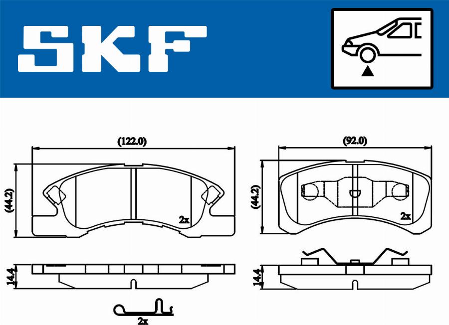 SKF VKBP 80490 A - Əyləc altlığı dəsti, əyləc diski furqanavto.az