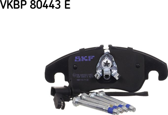 SKF VKBP 80443 E - Əyləc altlığı dəsti, əyləc diski furqanavto.az