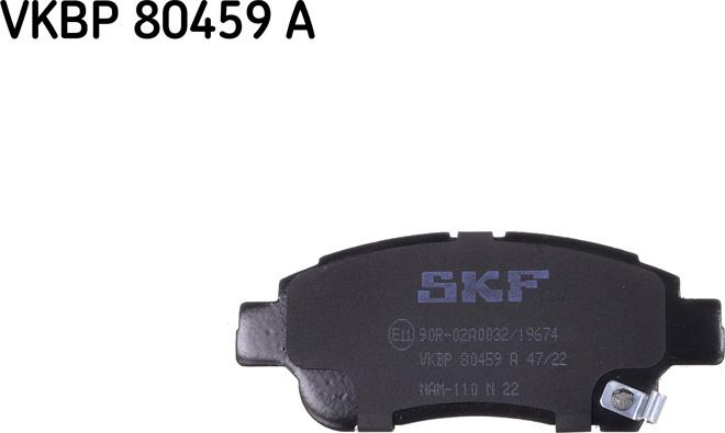 SKF VKBP 80459 A - Əyləc altlığı dəsti, əyləc diski furqanavto.az