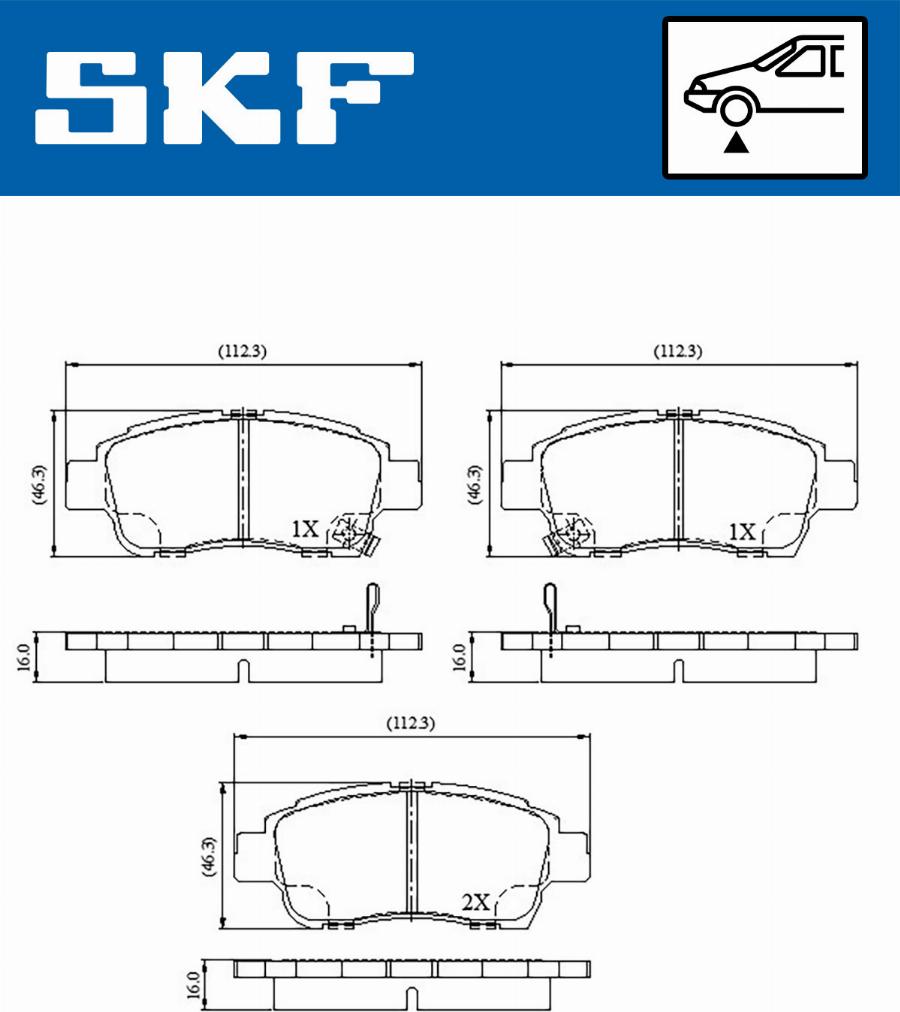 SKF VKBP 80459 A - Əyləc altlığı dəsti, əyləc diski furqanavto.az