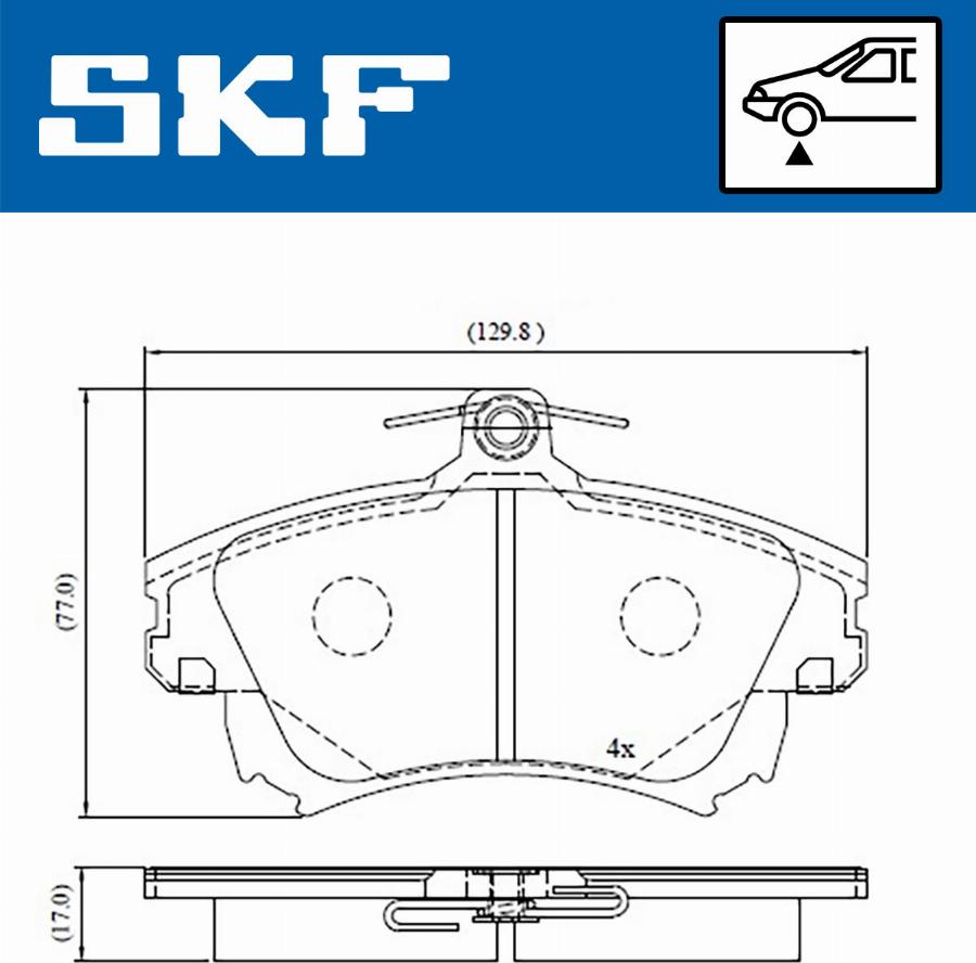 SKF VKBP 80404 A - Əyləc altlığı dəsti, əyləc diski furqanavto.az