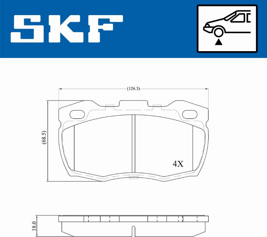 SKF VKBP 80435 - Əyləc altlığı dəsti, əyləc diski furqanavto.az