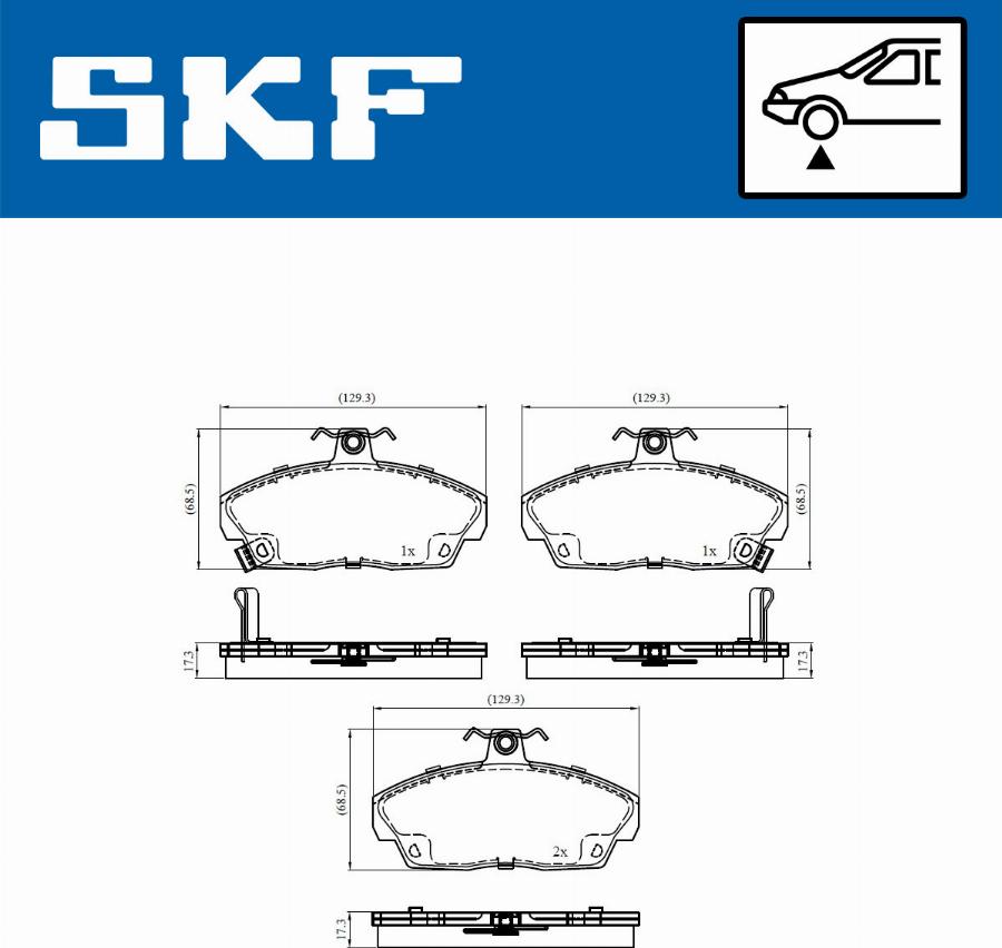 SKF VKBP 80479 A - Əyləc altlığı dəsti, əyləc diski furqanavto.az