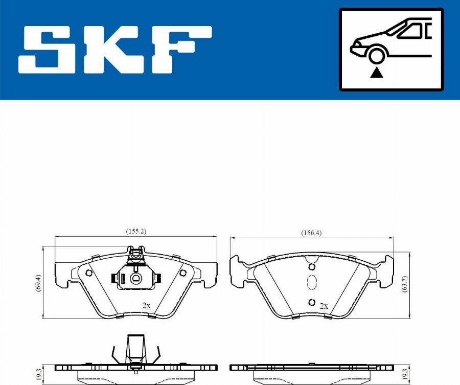 SKF VKBP 80474 - Əyləc altlığı dəsti, əyləc diski furqanavto.az