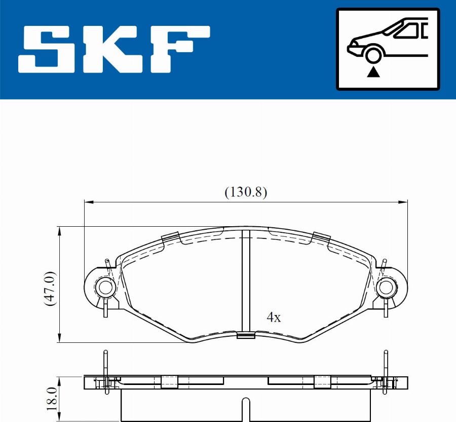 SKF VKBP 80470 - Əyləc altlığı dəsti, əyləc diski furqanavto.az