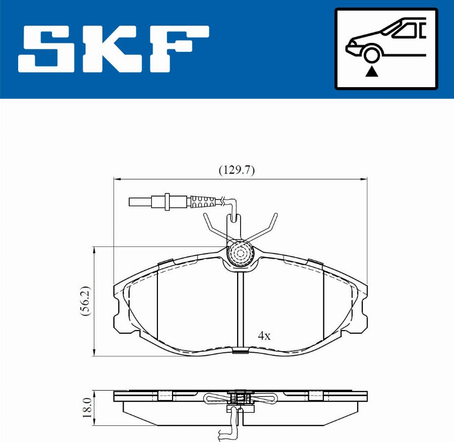 SKF VKBP 80477 E - Əyləc altlığı dəsti, əyləc diski furqanavto.az